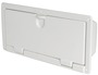 Półka z białego błyszczącego tworzywa ABS do montażu ściennego. Max ogranicznik zewnętrzny 540x244x116 mm - Kod. 20.022.00 7